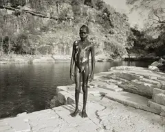 Jon Lewis, Aboriginal Boy in Northern Territory, 1992, Black & White Fibre Print