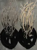 Double Ikebana Small Drawing by Dale Chihuly, 2008, Acrylic on Paper, sold Dec 2021