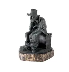 Max Mannix, The Dunny, 1981, Patinated Bronze on Marble Base 81/100