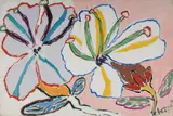 Malcolm de Chazal, Two Tropical Flowers, Gouache