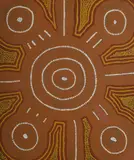 Dini Campbell Tjampitjinpa, Tingari at Lake Site of Palipalinktjanya, 1992, Acrylic on Linen