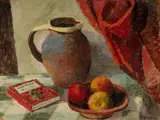 Roland Wakelin, Still Life with Book, 1964, Oil on Board