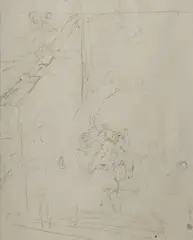 The Arrival by Norman Lindsay, circa 1922, Pencil, sold Oct 2021