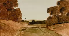Michael John Taylor, A Dirt Road, 1975, Oil on Board