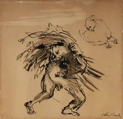 Untitled by Arthur Boyd, Ink & Wash, sold Oct 2021