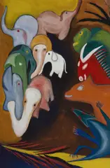 Little White Elephant by Elizabeth Vassilieff, Gouache, offered Oct 2021