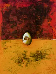 Constantine Popov, Egg I, Acrylic on Paper