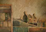 Brian Maloney, Terraces, Sydney, Oil on Board