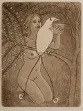 Paul Delprat, King Bird of Paradise, 1980, Aquatint 13/60