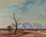 Leslie Campbell, Ayers Rock, Central Australia, Oil on Canvas on Board