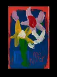 Floral Study on the Gospel of John Cover by Pro Hart, Oil on Cover, sold Oct 2021