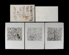 Mitzi Shearer, 5 various unframed works on paper