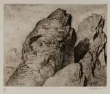 Lloyd Rees, The Summit, Mount Wellington, 1977, Soft Ground Etching A/P