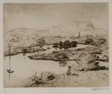 Lloyd Rees, Illawarra Landscape, 1977, Soft Ground Etching A/P