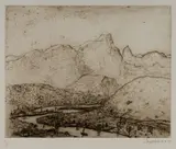 Lloyd Rees, The Tweed Valley New South Wales, 1977, Soft Ground Etching A/P