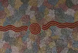 Maxie Tjampitjinpa, Water Dreaming, Acrylic on Linen