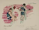 LeRoy Neiman, Boxing Hall, Duane Bobick Heavyweight fight with Russian, 1972, Lithograph 133/250