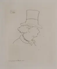 Profile Portrait of Charles Baudelaire by Edouard Manet, Etching (2nd state), sold Oct 2021