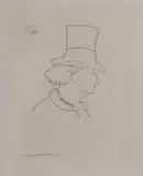 Edouard Manet, Profile Portrait of Charles Baudelaire