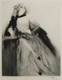 Fernand Toussaint, Mademoiselle, 1922, Aquatint & Etching