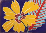 Tropical Flower - Unsigned by Malcolm de Chazal, Gouache, sold Oct 2021