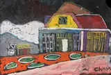 Buildings by Malcolm de Chazal, Gouache, sold Oct 2021