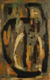Xianzhu Shi, Calligra - form 5, 1996, Oil on Board