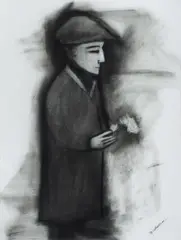 The Offering by Robert Dickerson, 2001, Charcoal, sold Sep 2021