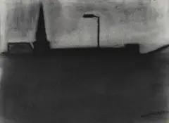 Inner City Shadows by Robert Dickerson, Charcoal, sold Sep 2021