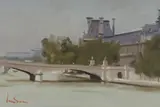 Graeme Inson, European River View, Oil on Canvas on Board