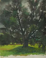 Grand Tree by George Duncan, Oil on Canvas Board, sold Sep 2021