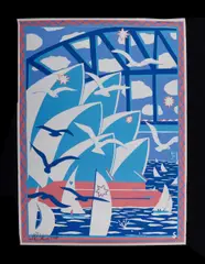 Sydney Harbour by Martin Sharp, 1992, S/Print, sold Sep 2021