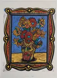 Bruce Goold, Preparatory Work for 'Vincent' Screenprint, circa 1990, Colour Linocut Collage