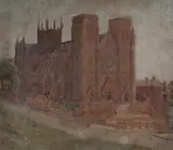 Arthur Murch, St Mary's Cathedral, Sydney, circa 1928, Oil on Canvas