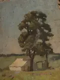 Arthur Murch, Country House, 1920s, Oil on Board