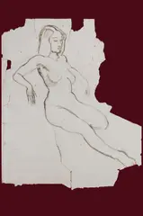 Nude Study by Arthur Murch, 1960s, Mixed Media on Paper, sold Sep 2021