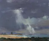 Allan Waite, Gathering Storm, Shell Harbour, Oil on Canvas on Board