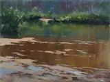 The Crossing, Carrington Falls by Allan Waite, Oil on Canvas on Board, offered Sep 2021