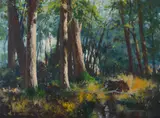The Edge of the Forest by Allan Waite, Oil on Canvas on Board, sold Sep 2021
