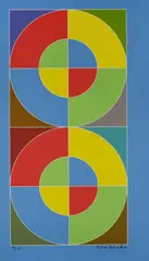 No. 8 Roundel by Peter Blake, Printed signature; hand numbered, sold Sep 2021