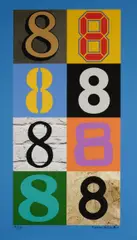 No. 8, 8 x 8 by Peter Blake, Printed signature; hand numbered, sold Sep 2021