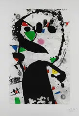 Maitre A Bord (Master on Board)' from 'The People of the Sea' series by Joan Miró, 1981, Authenticated & signed in pencil by Emilio F. Miro verso, sold Sep 2021