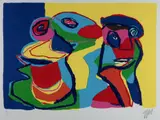 Le Couple by Karel Appel, 1973, Colour Lithograph 9/120, sold Sep 2021