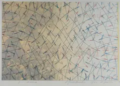 For Aimé by Shusaku Arakawa, 1982, Lithograph 4/80, sold Sep 2021