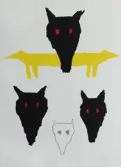 Zadok Ben David, Untitled (Three Black Cow Faces), 1988, S/Print 121/290