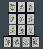 (13) by Joan Miró, Complete suite of 13 half sheet lithographs consisting of:, offered Sep 2021