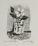 Flower in Glass No. 6 by Pablo Picasso, 1947, Frontispiece from the illustrated book 'Picasso Lithographe II', sold Sep 2021