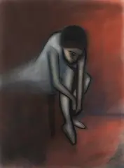 Ballet Dancer by Robert Dickerson, Pastel, sold Aug 2021