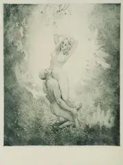 Virtue by Norman Lindsay, Facsimile Etching 208/550, sold Aug 2021