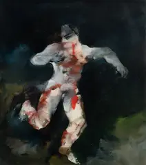 Gordon Shepherdson, Man Running from Himself, 2000, Oil on Paper